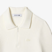 Women’s Lacoste Zipped Knit Polo Shirt