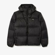 Short Water-Repellent Hooded Puffed Jacket