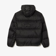 Short Water-Repellent Hooded Puffed Jacket