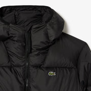 Short Water-Repellent Hooded Puffed Jacket