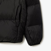 Short Water-Repellent Hooded Puffed Jacket