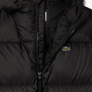 Short Water-Repellent Hooded Puffed Jacket