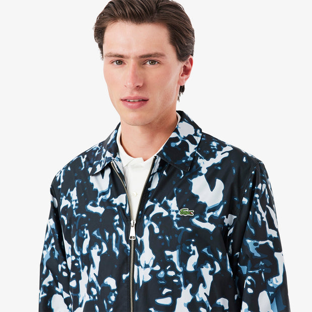 Print Motif Water-Repellent Windbreaker