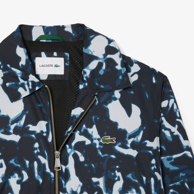 Print Motif Water-Repellent Windbreaker