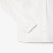 Poplin Shirt with Ribbed Collar
