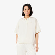 Oversized Silky Fluid Polo Shirt