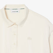 Oversized Silky Fluid Polo Shirt