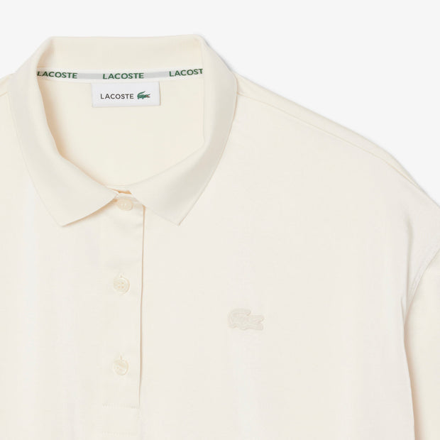 Oversized Silky Fluid Polo Shirt