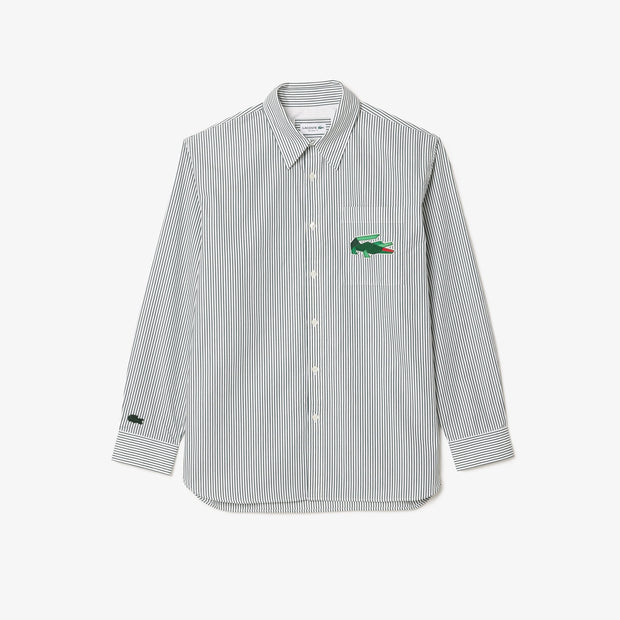 Relaxed Fit Shirt With Crocodile Badge