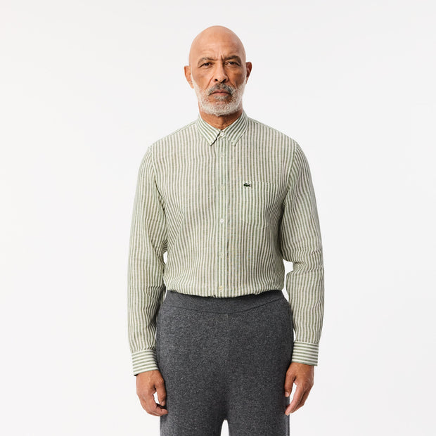 Regular Fit Striped Linen Shirt
