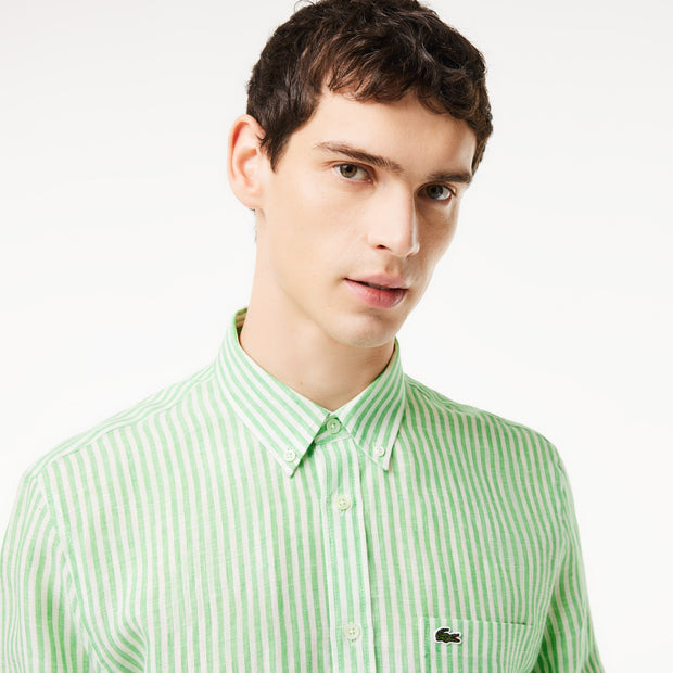 Regular Fit Striped Linen Shirt