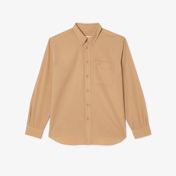 Relaxed Fit Washed Effect Poplin Shirt
