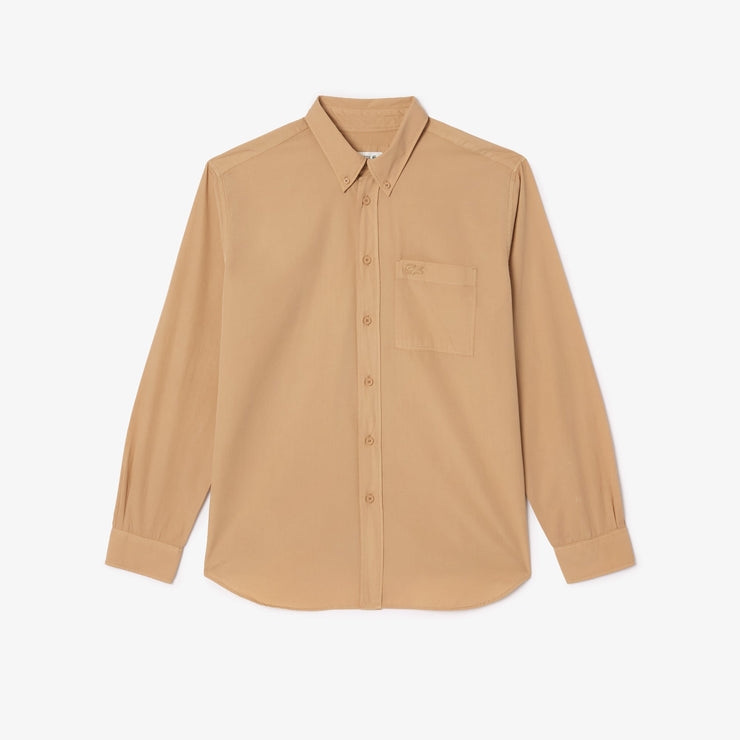 Relaxed Fit Washed Effect Poplin Shirt