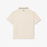 Printed Mesh Double Collar Polo Shirt