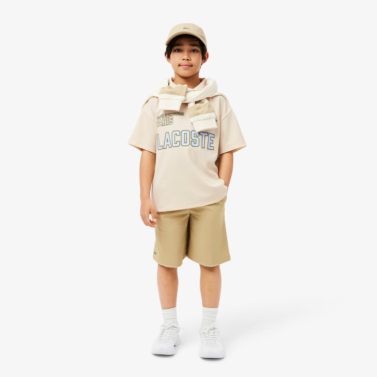Printed Mesh Double Collar Polo Shirt