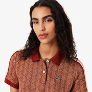 Slim Fit Monogram Jacquard Polo Dress