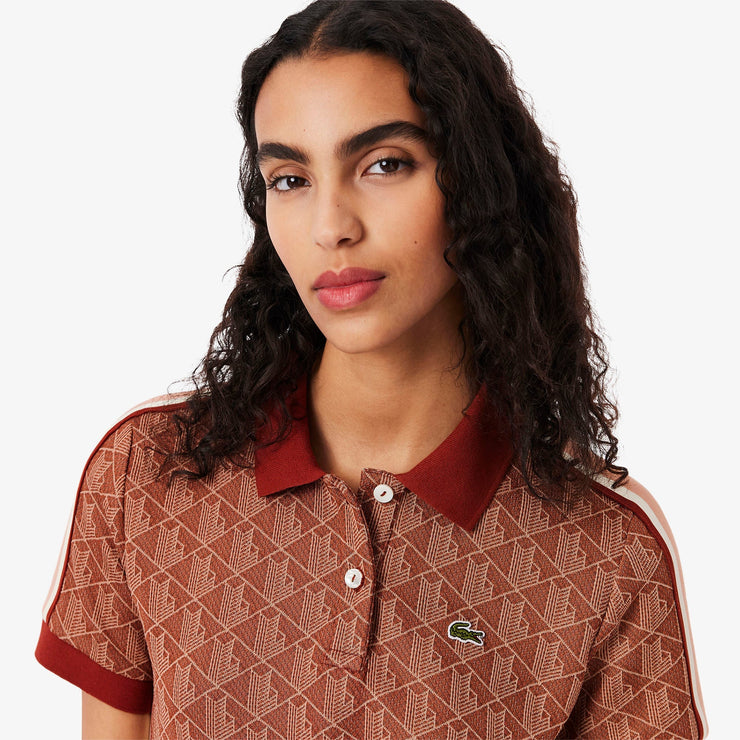 Slim Fit Monogram Jacquard Polo Dress