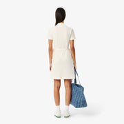 Stretch Mini Piqué Wrap Dress