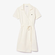 Stretch Mini Piqué Wrap Dress