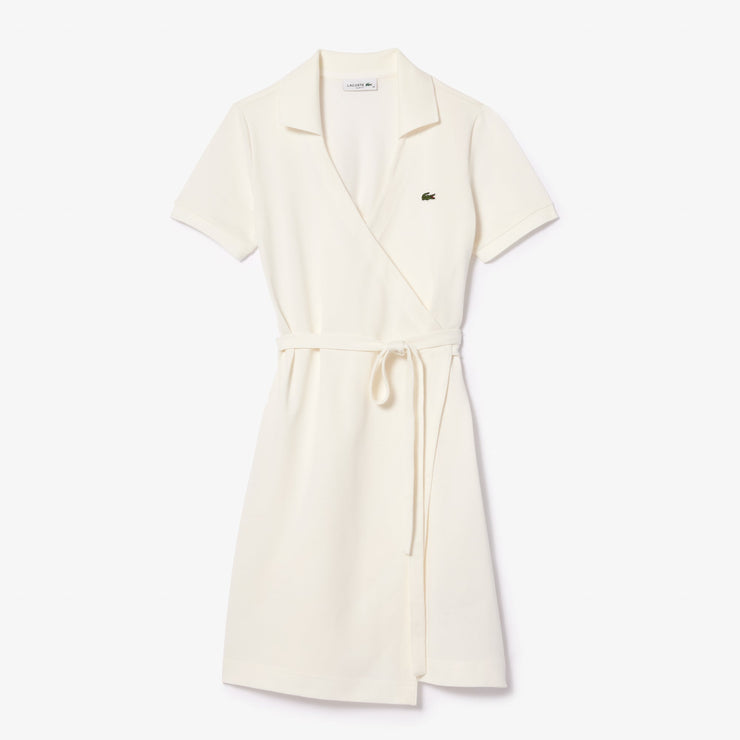 Stretch Mini Piqué Wrap Dress