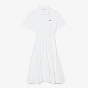 Flared Mini-Piqué Polo Dress