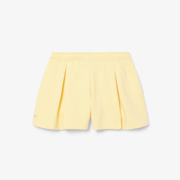 Pleated Fleece Shorts