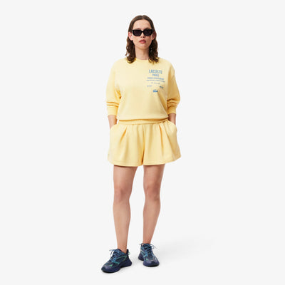 Pleated Fleece Shorts