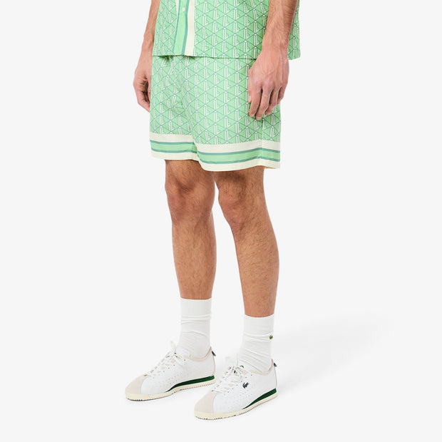 Lightweight Monogram Print Shorts