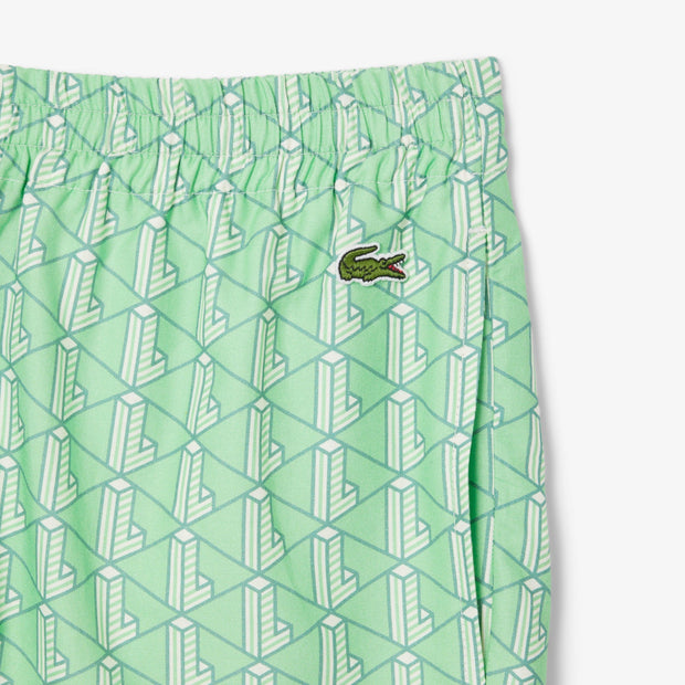 Lightweight Monogram Print Shorts