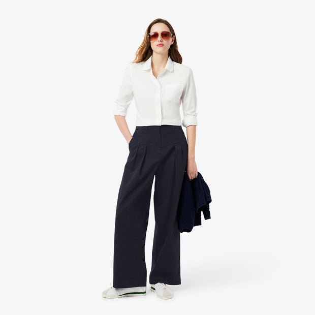 Wide Fit Stretch Gabardine Chino Pants