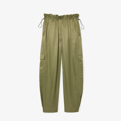 Oversized Satin Cargo Pants