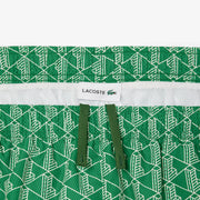 Mid Length Monogram Print Swim Trunks
