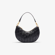 Maheki Embossed Leather Half Moon Purse
