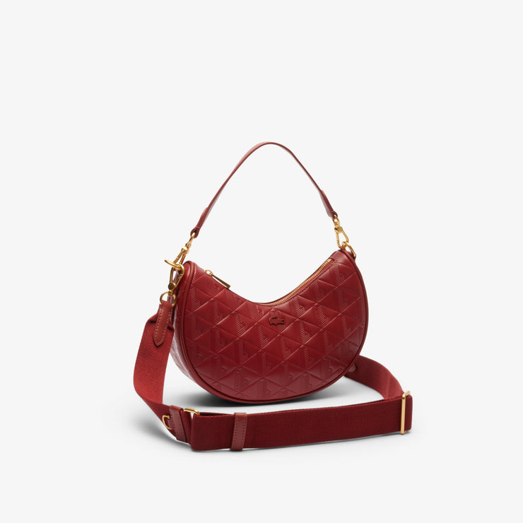 Maheki Embossed Leather Half Moon Purse