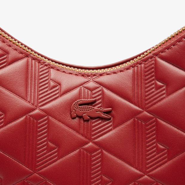 Maheki Embossed Leather Half Moon Purse