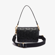 Maheki Embossed Leather Shoulder Bag