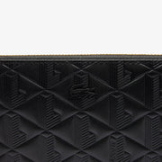 Maheki Zipped Embossed Leather Billfold