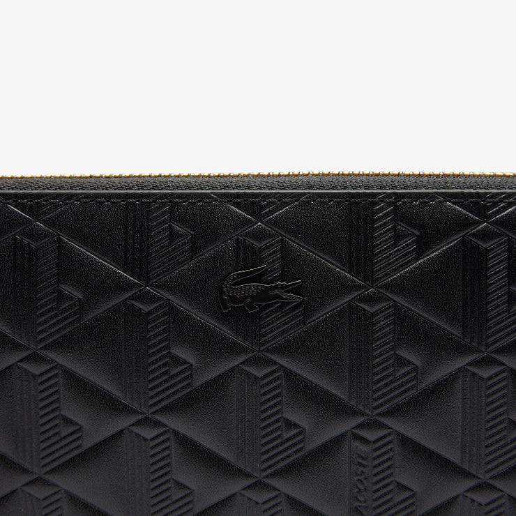 Maheki Zipped Embossed Leather Billfold