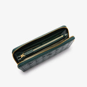 Maheki Zipped Embossed Leather Billfold