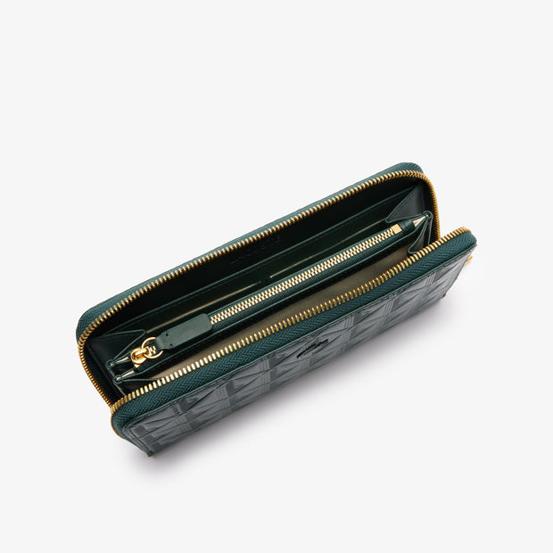 Maheki Zipped Embossed Leather Billfold
