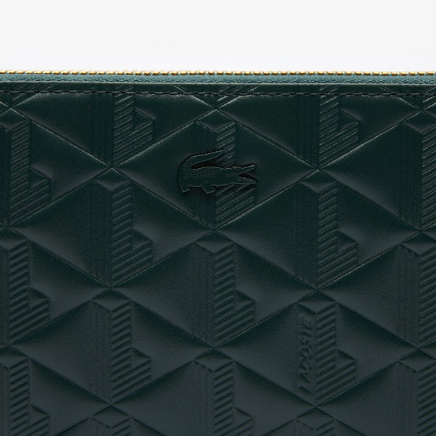 Maheki Zipped Embossed Leather Billfold