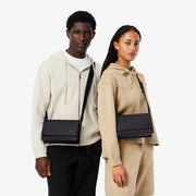Chantaco Leather Flap Close Reporter Bag