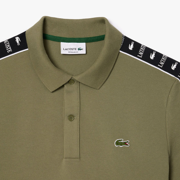 Contrast Stripe Piqué Polo Shirt