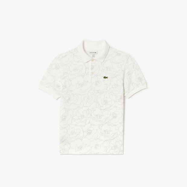 Flower Print Holiday Polo Shirt