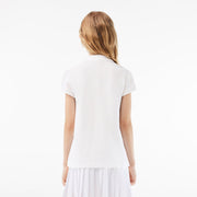 Scalloped Collar Mini Piqué Polo Shirt