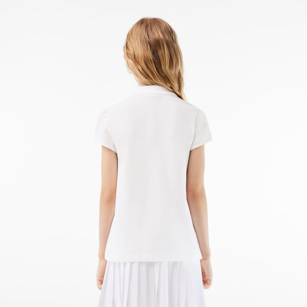 Scalloped Collar Mini Piqué Polo Shirt