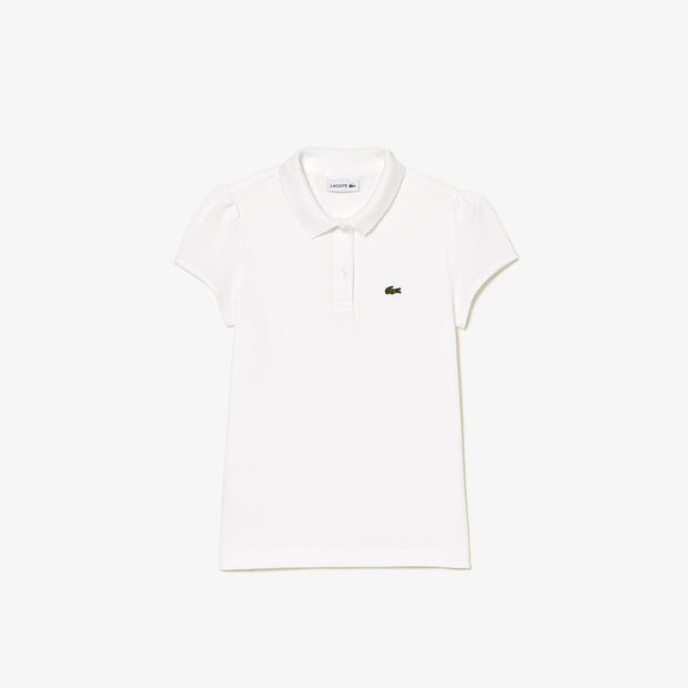 Scalloped Collar Mini Piqué Polo Shirt
