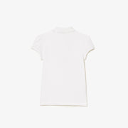 Scalloped Collar Mini Piqué Polo Shirt