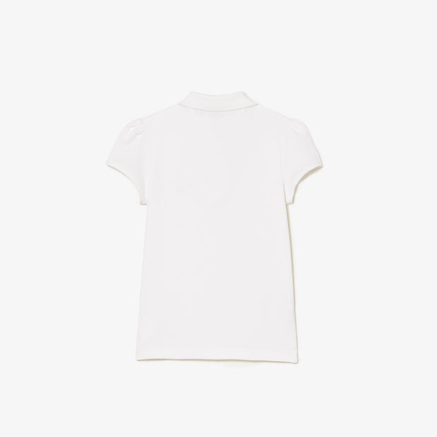 Scalloped Collar Mini Piqué Polo Shirt