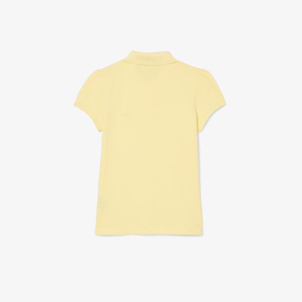 Scalloped Collar Mini Piqué Polo Shirt
